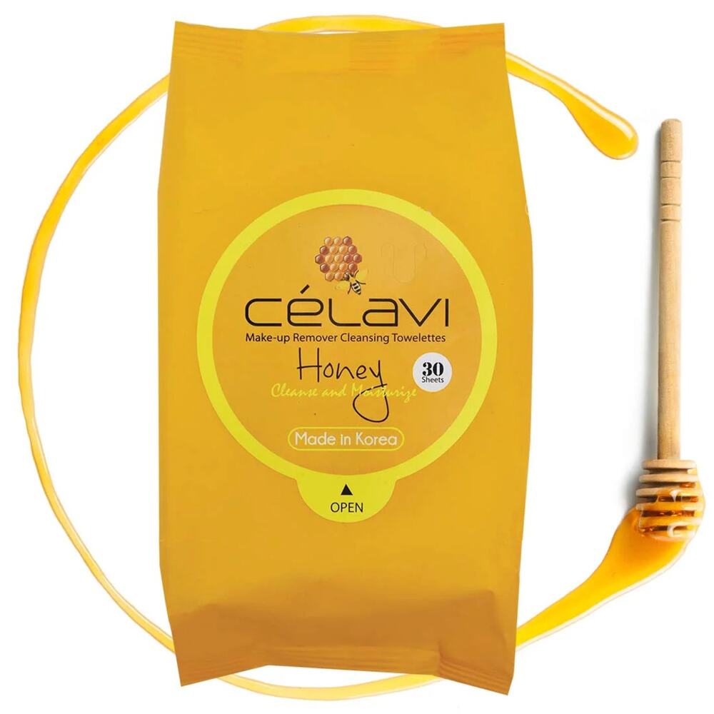 Celavi Honey Makeup Remover Cleansing Wipes NEW